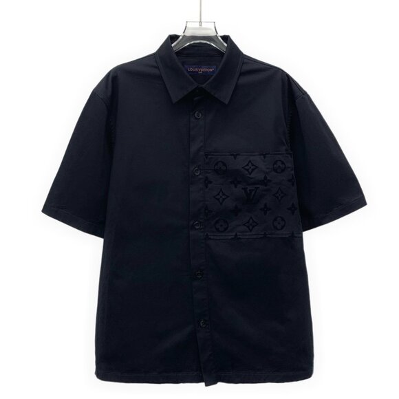 Louis Vuitton 2024 Collection black cotton short-sleeve shirt